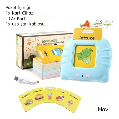 Konuşan Kartlarım™ - 112 adet Çift Taraflı Ses Kartı - 224 Kelime