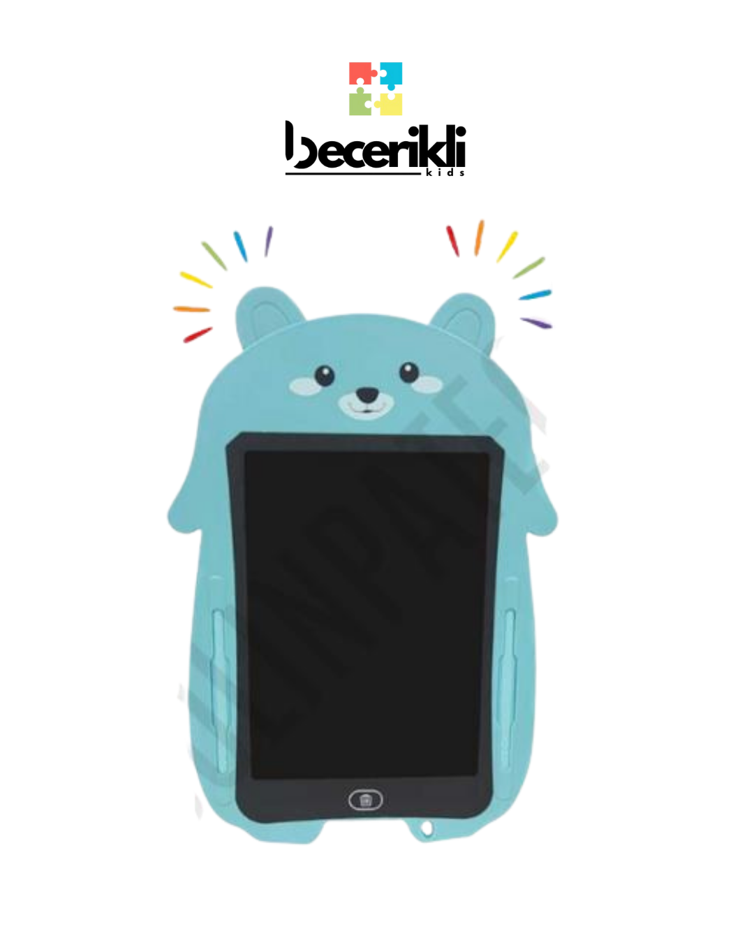Panda Çizim Tahtam – 9inç Renkli LCD Ekran + Sihirli Kalem