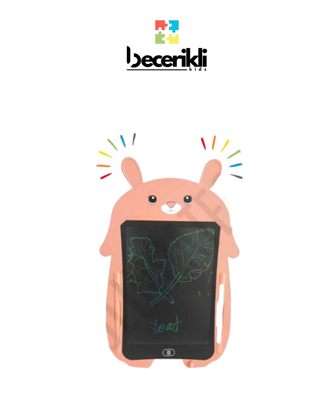 Panda Çizim Tahtam – 9inç Renkli LCD Ekran + Sihirli Kalem