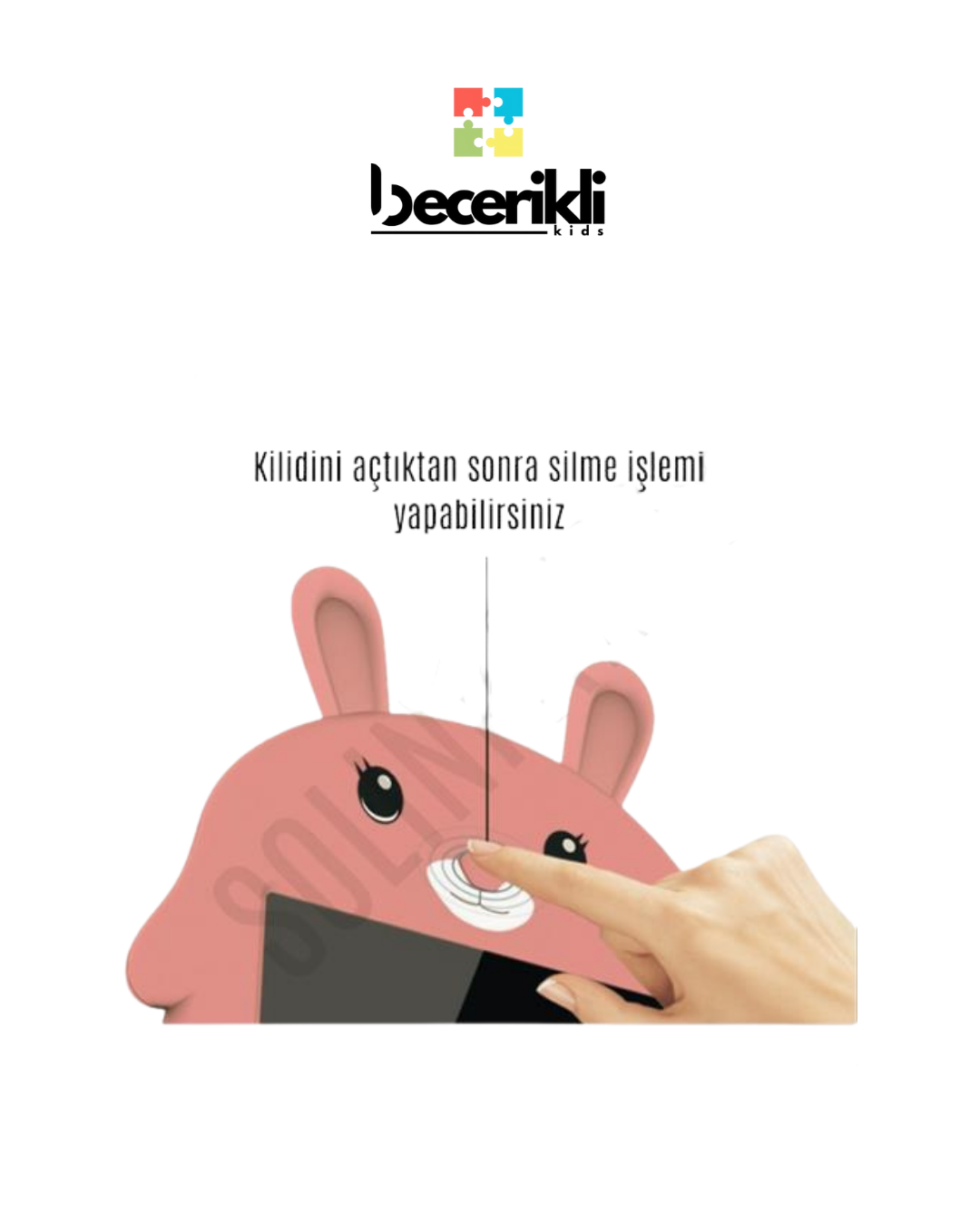Panda Çizim Tahtam – 9inç Renkli LCD Ekran + Sihirli Kalem