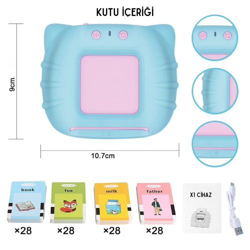 Konuşan Kartlarım™ - 112 adet Çift Taraflı Ses Kartı - 224 Kelime